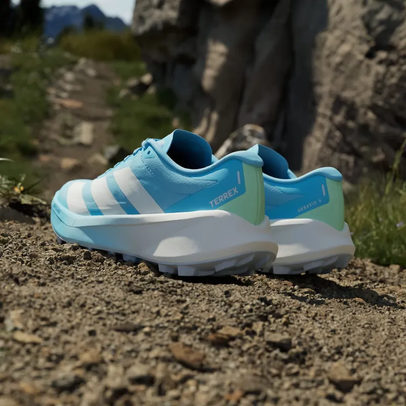 Adidas Terrex Agravic 4 Trail Running Shoes Blue Burst / Off White / Lime Burst (KJ1292)