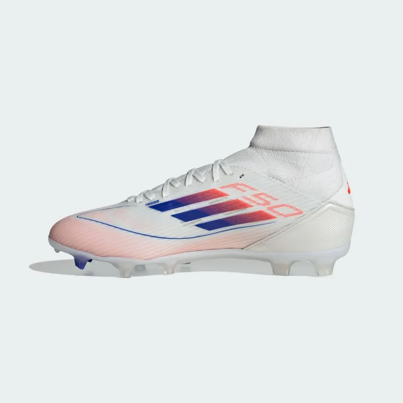 adidas F50 League Mid-Cut Firm/Multi-Ground Cloud White Lucid Blue Solar Red (ID9190)