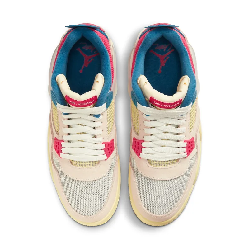Jordan 4 Retro Union Guava Ice Guava Ice/Light Bone-Brigade Blue-Light Fusion Red (DC9533-800)