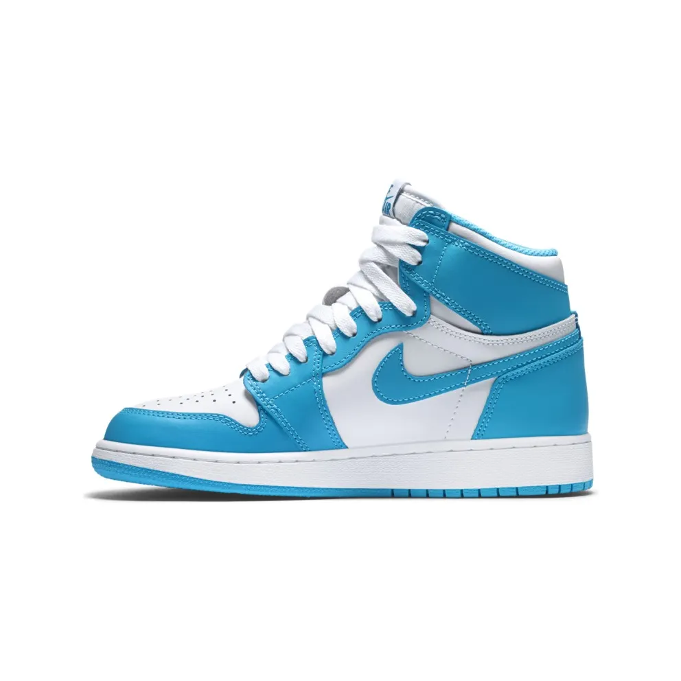 Jordan 1 Retro UNC (GS) White/Dark Powder Blue (575441-117)