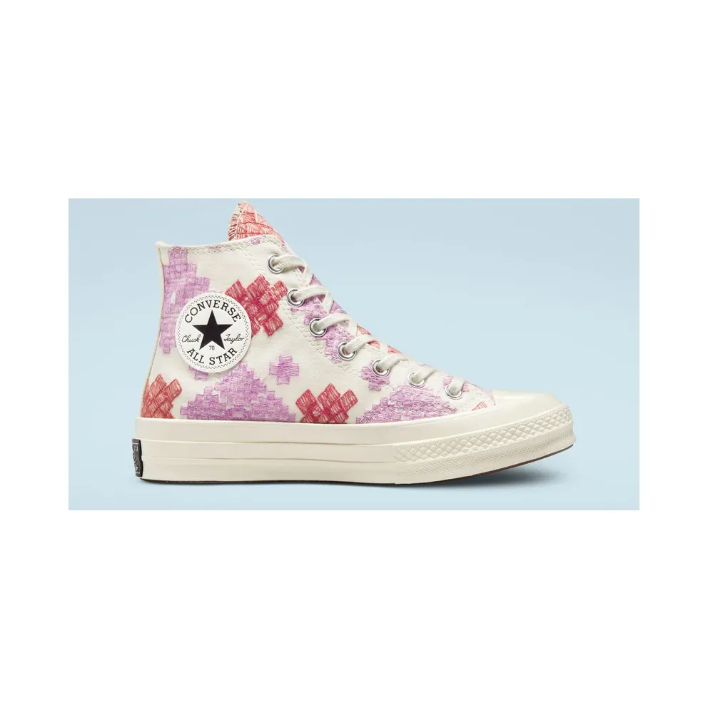 Converse Chuck 70 Bright Embroidery Egret/beyond Pink/soft Red (A02183C)