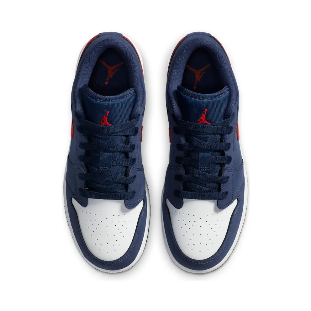 Jordan 1 Low USA (GS) Midnight Navy/White-University Red (CV9844-400)