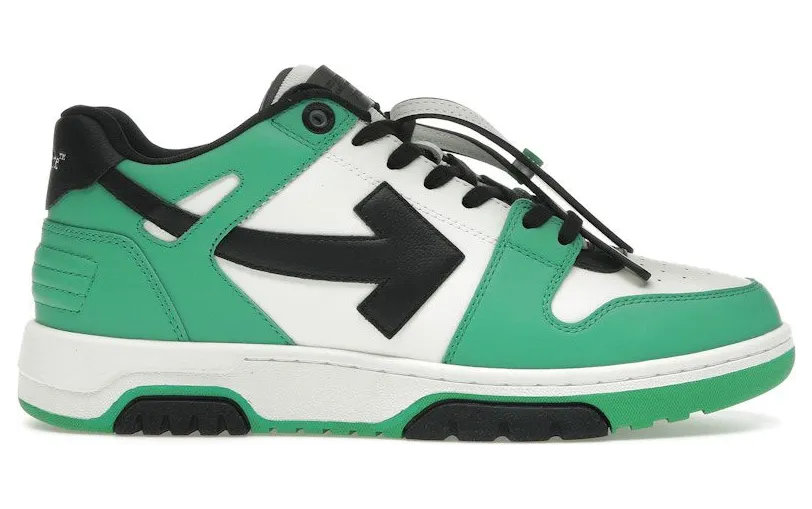 OFF-WHITE Out Of Office “OOO” Low Tops Green Black (OMIA189S24LEA0065510)