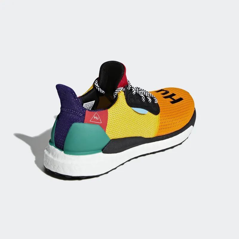 adidas Solar Hu Glide Pharrell Multi-Color (W) Cloud White/Collegiate Burgundy/Yellow (DB3038)