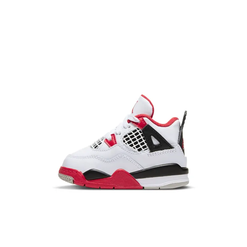 Jordan 4 Retro Fire Red 2020 (TD) White/Black-Tech Grey-Fire Red (BQ7670-160)