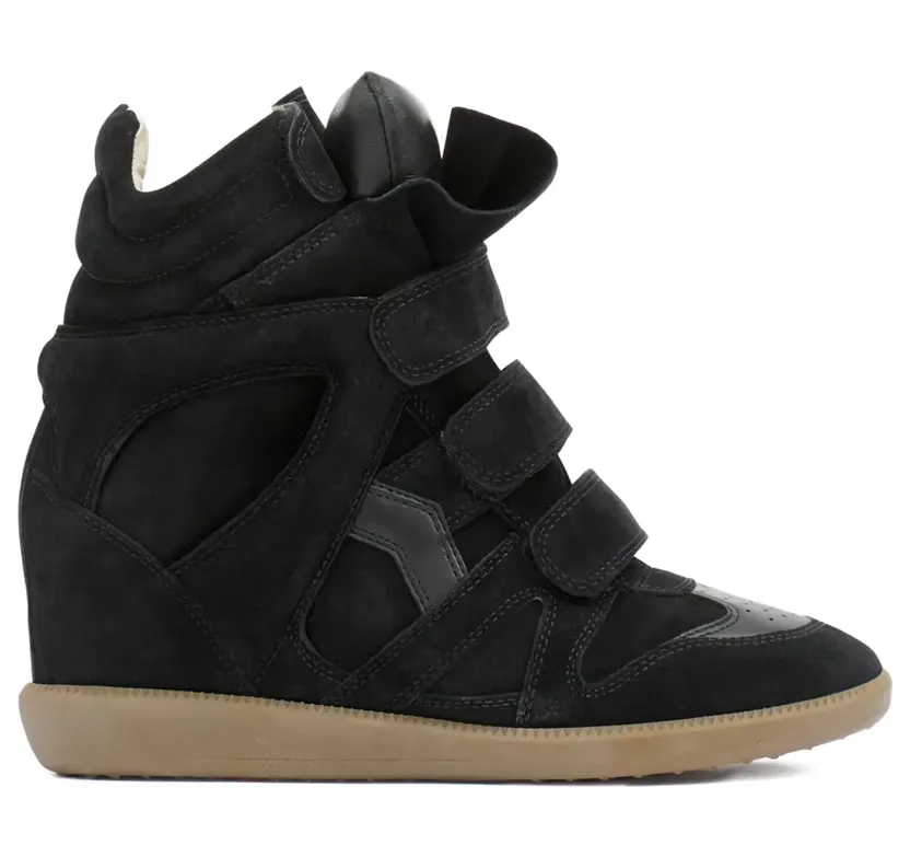 Isabel Marant Bekett Wedge-Sneakers mit Klettverschluss Nude (BK0010FAA1E19S)