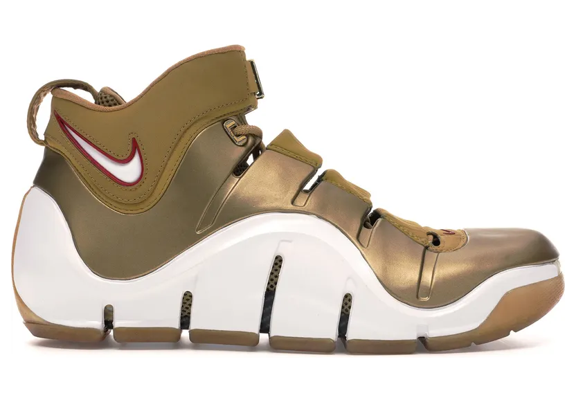 Nike Zoom LeBron 4 ‘All-Star’ Metallic Gold/White-Varsity Red (314647-711)
