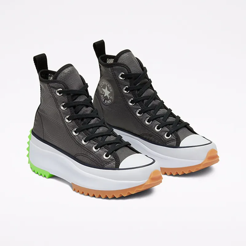 Converse Run Star Hike High Concrete Heat Black Black/White-Ghost Green (167852C)