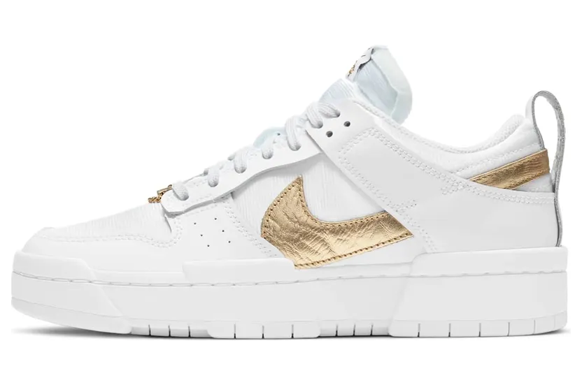 Nike Dunk Low Disrupt ‘White Metallic Gold’ White/White/Metallic Gold (DD9676-100)