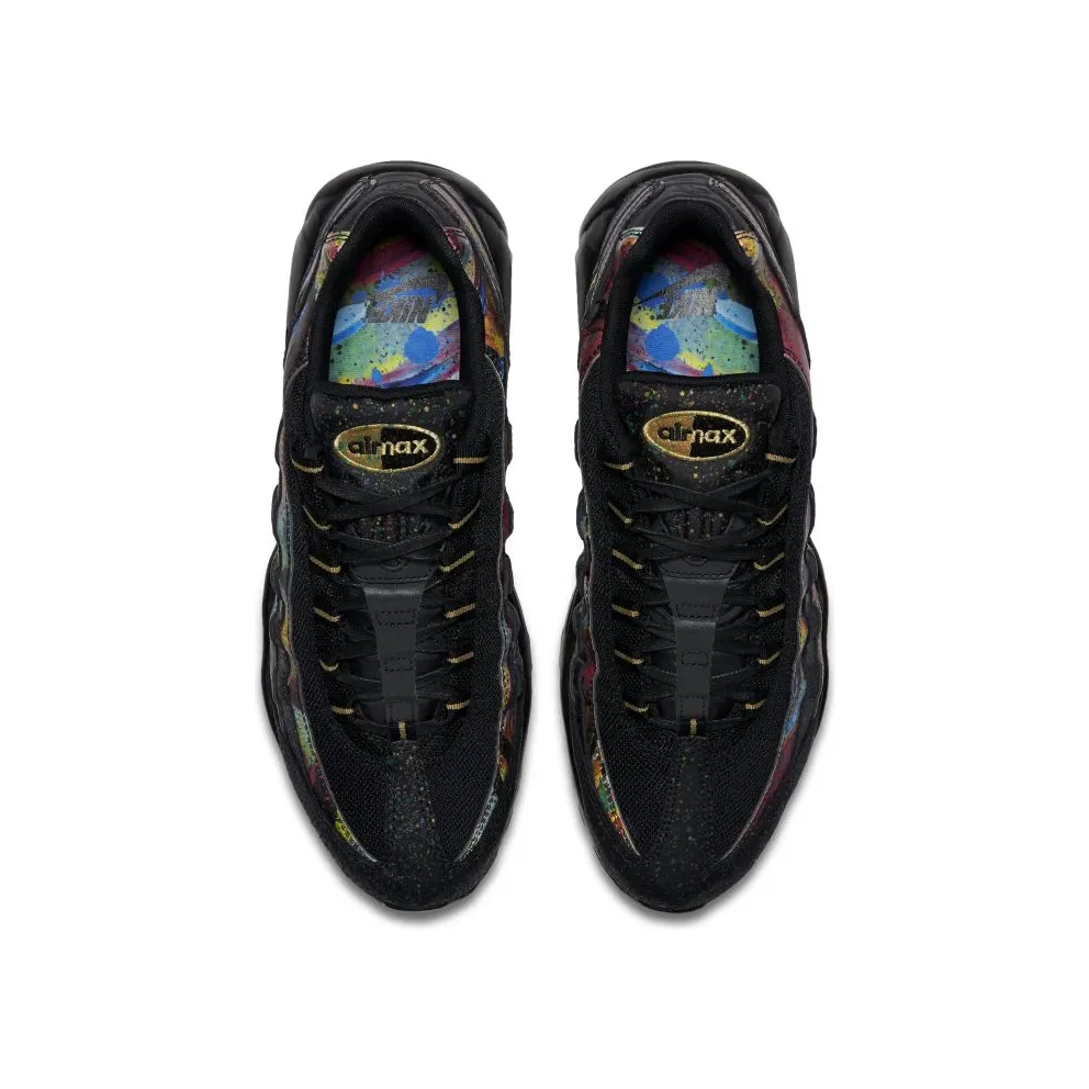 Nike Air Max 95 Galaxy Splatter Black/Metallic Gold-Cobalt Blaze (AT6142-001)