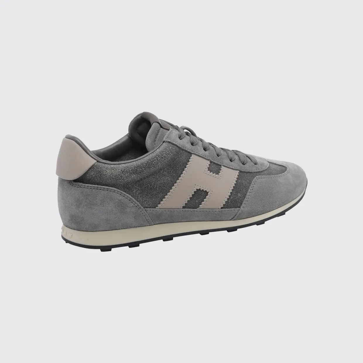 Hogan H699 Sneakers in Calfskin and Suede with Notched Sole Grey (HXM6990GH00VGV6L58) (2)