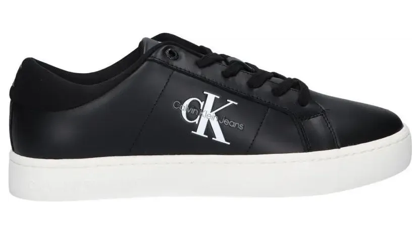 Calvin Klein – Classic Cupsole Low – Heren – Schoenen – Wit (YM0YM00864-BLACK-WHITE)