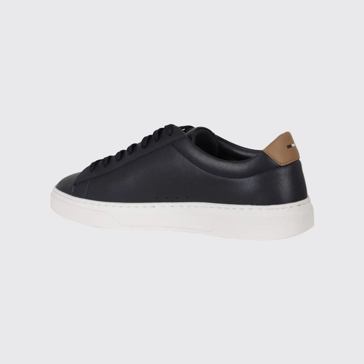 Boss Kieran Low-Top Trainers in Smooth Leather with Printed Logo Blue (50552853403) (2)