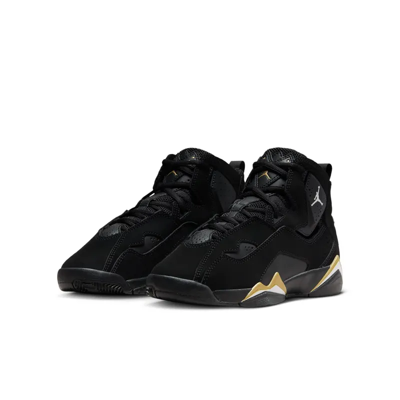 Jordan True Flight Black Metallic Gold White (343795-017)