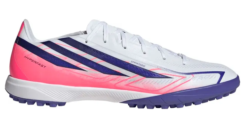 Adidas F50 Hyperfast League TF Multinockenschuhe, weiß, Größe 45 ⅓ (KJ3434)