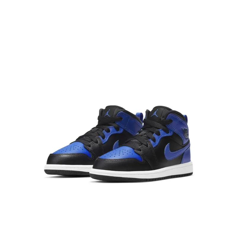 Jordan 1 Mid Hyper Royal (PS) Black/Hyper Royal-White (640734-077)