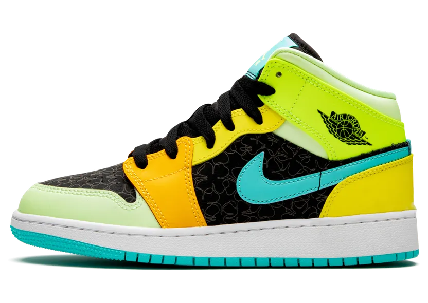 Air Jordan 1 Mid SE Aurora Green (GS)