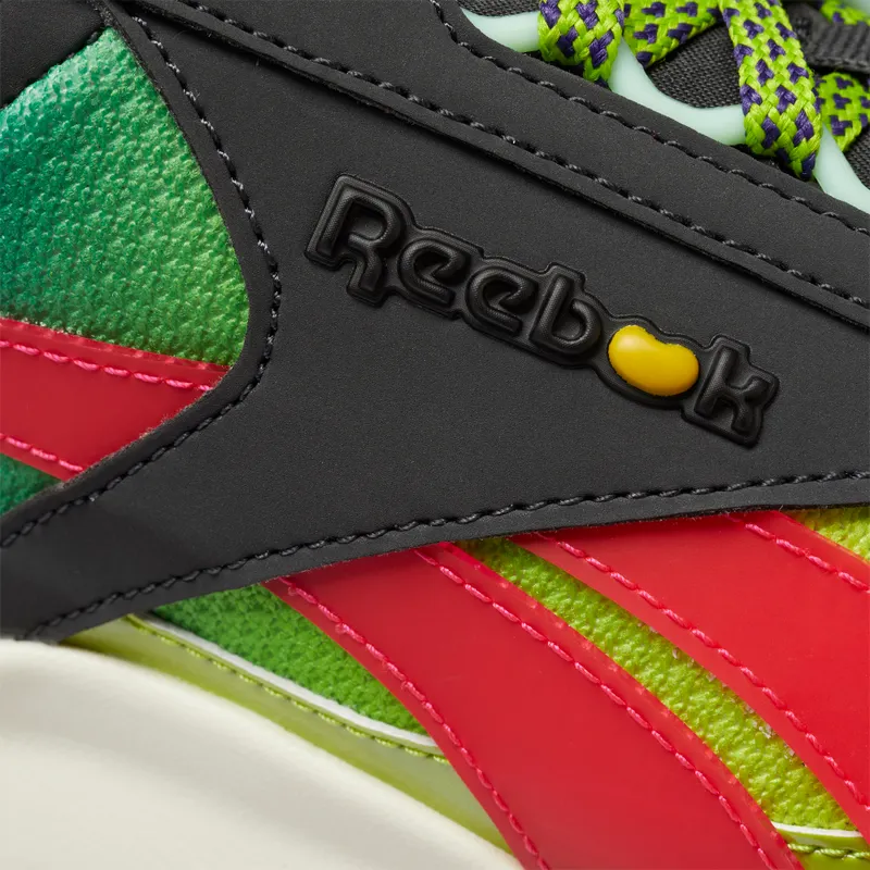 Reebok Jelly Belly Classic Leather Legacy Shoes Coal / Twisted Pink / Sonic Green
