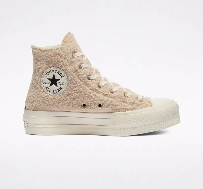 Converse Chuck Taylor All Star Platform High ‘Cozy Club’ Farro/Egret/Black (570024C)