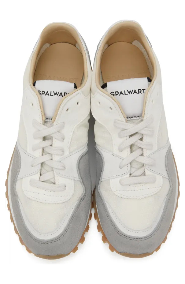Spalwart Grey & Off-White Marathon Trail Low Sneakers (97037755030) (5)