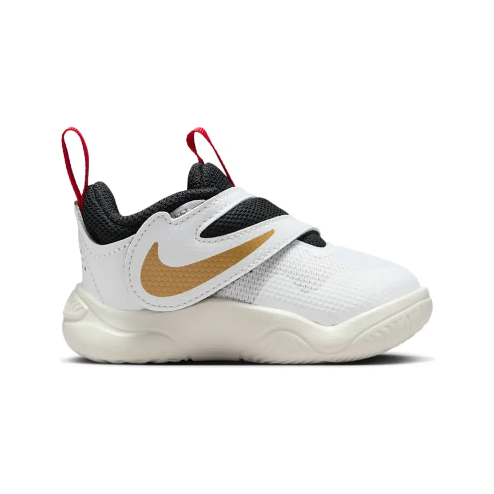 Nike Team Hustle D 11 White Metallic Gold University Red Black (DV8995-104)