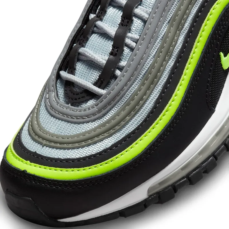 Grade School Nike AIR MAX 97 “BLACK NEON” (921522-030)