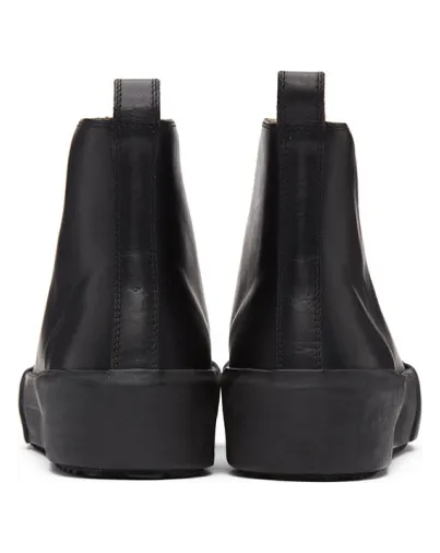 Jil Sander Black Leather High-Top Sneakers (JI35546C-12311) (3)