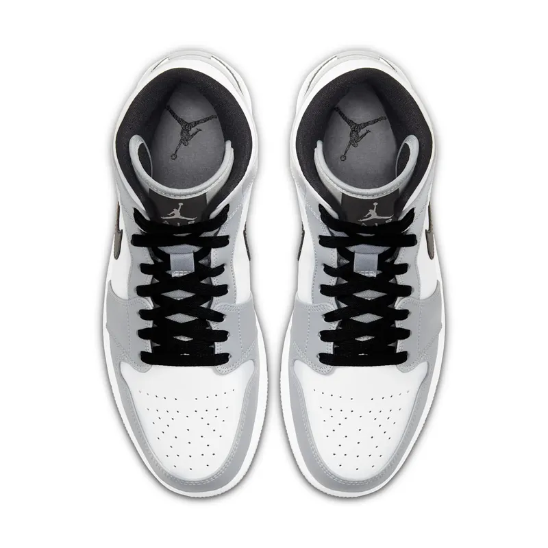 Jordan 1 Mid Light Smoke Grey Light Smoke Grey/Black-White (554724-092)