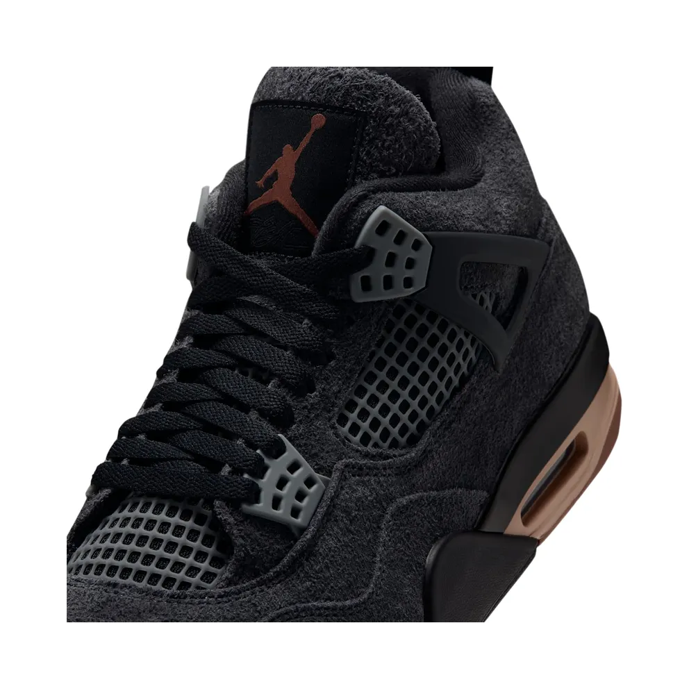 Air Jordan 4 – “Black / Red Bark-Dark Smoke Grey-Smoke Grey-Hemp” (IV6048-001)