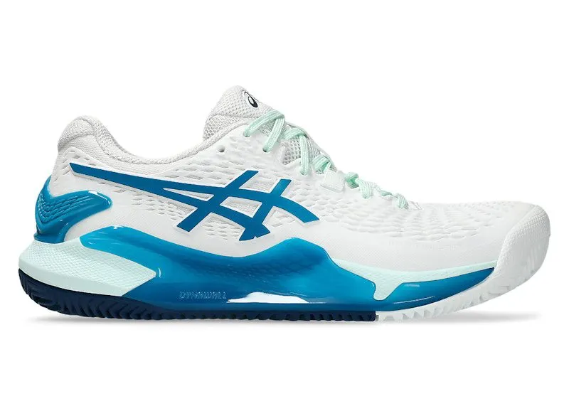 ASICS Gel-Resolution 9 Clay White Teal Blue (1042A224-102)