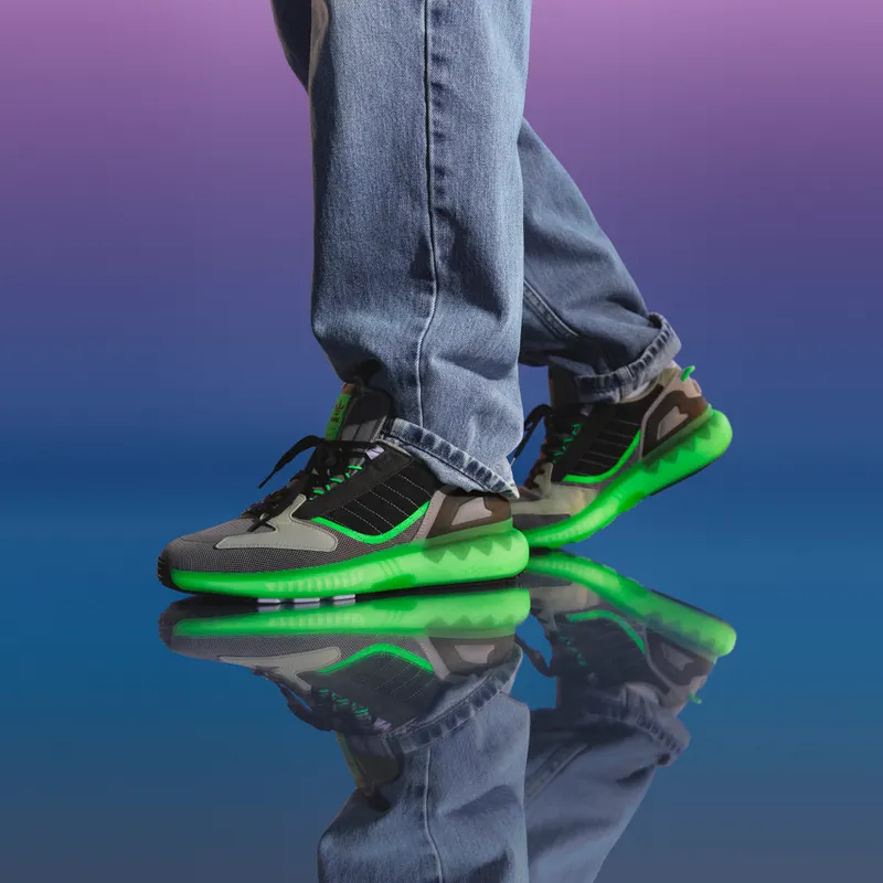 Adidas ZX 5K BOOST Grey Three / Core Black / Screaming Green (GV7701)