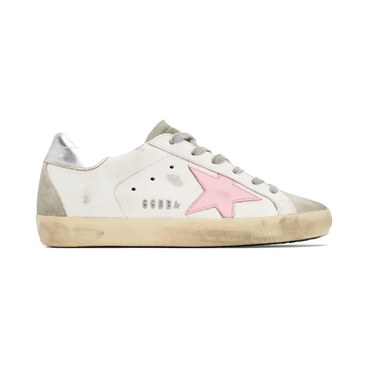 Golden Goose White & Grey Super-Star Classic Sneakers (GWF00102.F002435.81482)