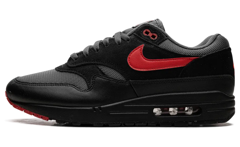 Nike Air Max 1 Essential (black / university red / iron grey) – FZ5808-008