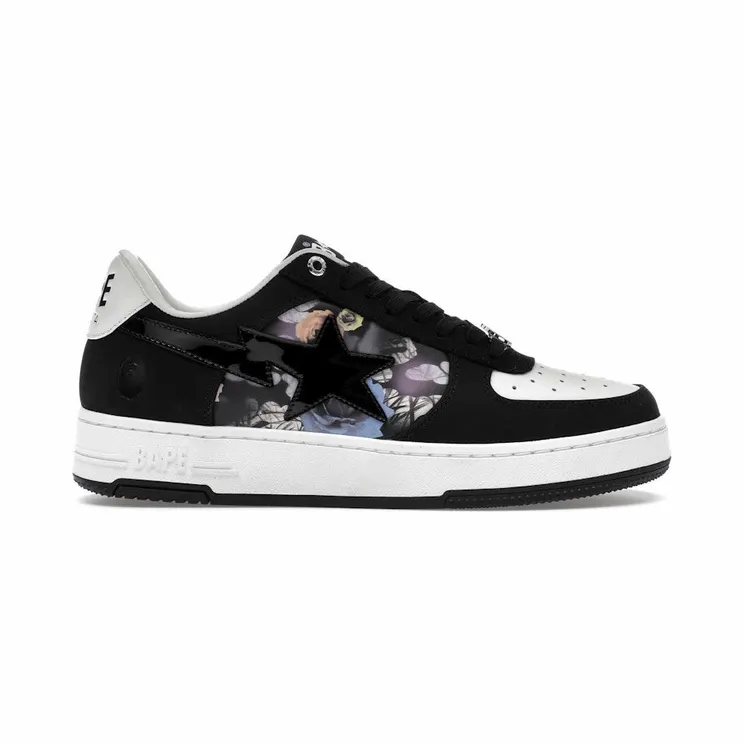 A Bathing Ape Bape Sta #2 Black Multi Roses (1K80191302-BLK)