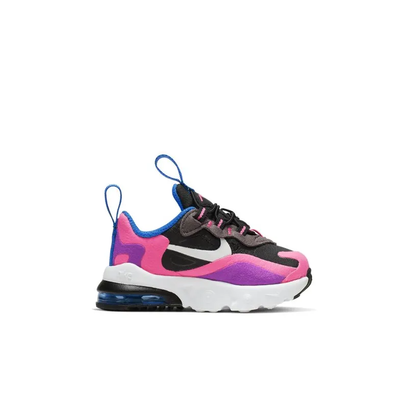 Nike Air Max 270 React Black Hyper Pink Vivid Purple (TD) Black/White-Hyper Pink-Vivid Purple (CD2655-001)