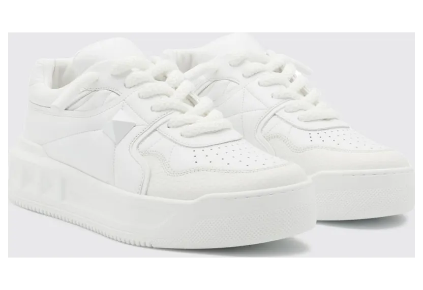 Valentino garavani One Stud XL Low Top Sneakers in Nappa Leather White (S0G37XTM0BO)