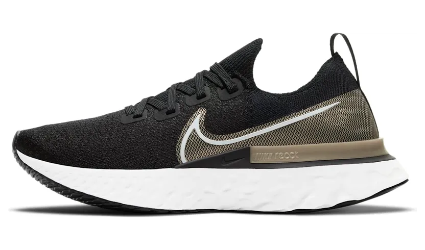 Nike React Infinity Run Flyknit Premium ‘Black Metallic Gold Silk’ Black/White/Metallic Gold Silk (CZ2861-001)