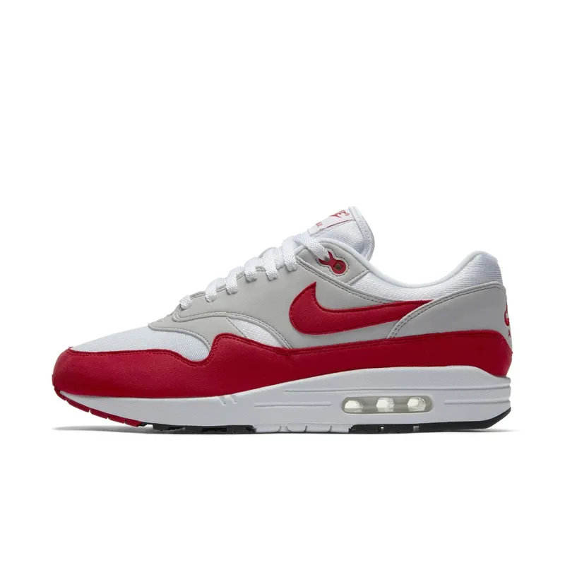 Nike Air Max 1 Anniversary Red (2017) White/University Red-Neutral Grey-Black (908375-100)