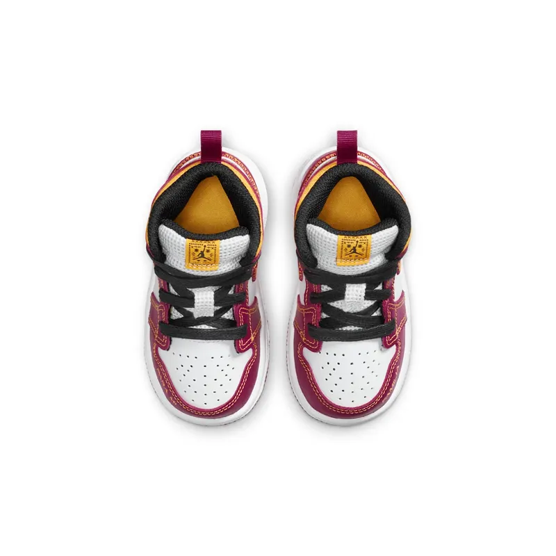 Air Jordan 1 Mid TD Dia de Muertos White/Cactus Flower/Black/University Gold (DC0501-100)