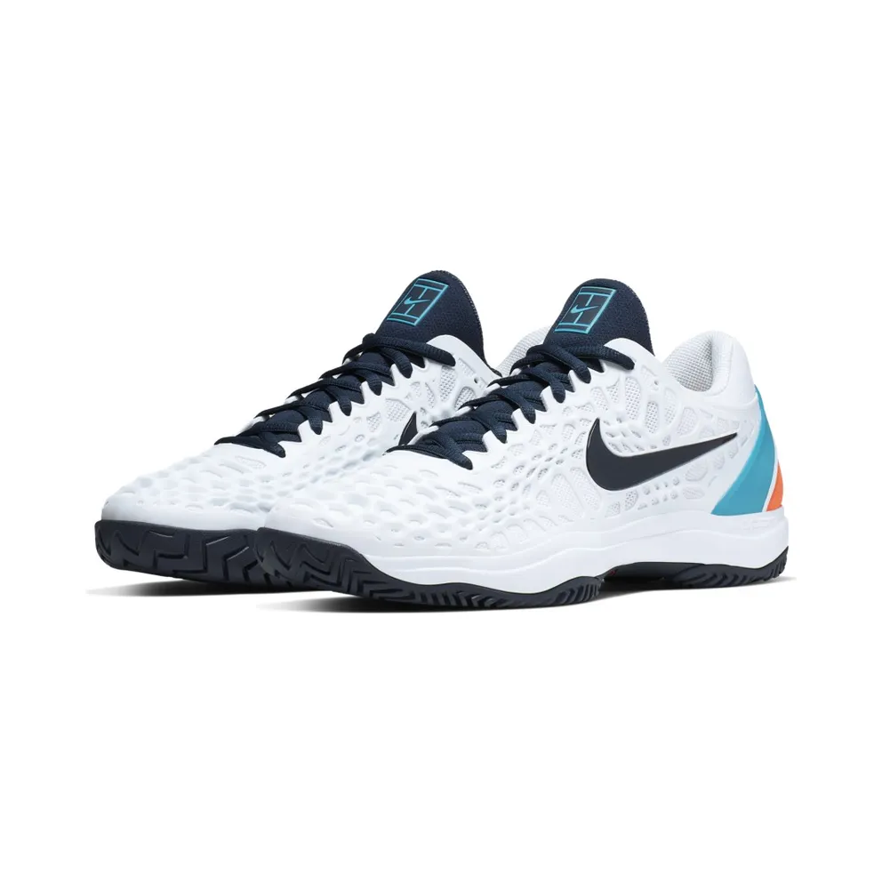 Nike Court Zoom Cage 3 White White Light Carbon Light Blue Fury Obsidian (918193-104)