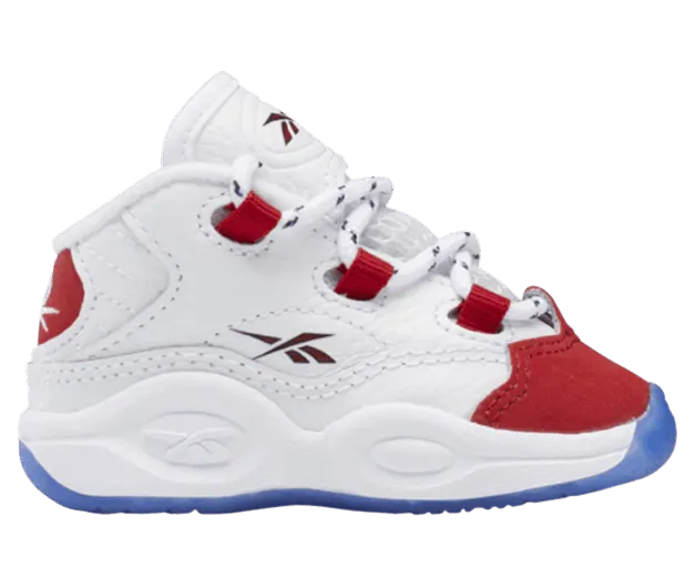 Reebok Question Mid Red Toe 25th Anniversary (TD) White/White-Red (Other Brands Reebok)