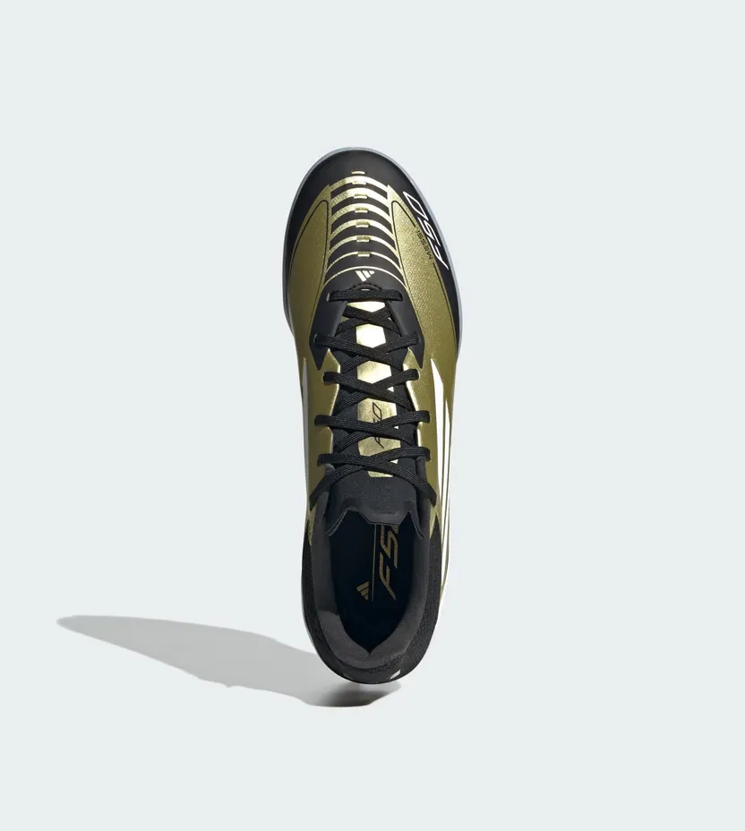 adidas F50 League Turf Messi Gold Metallic Cloud White Core Black (IG9282)