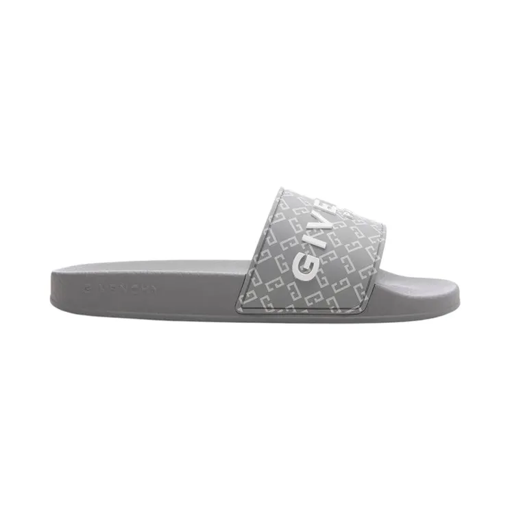 Givenchy Monogram Logo Slides Grey White (BH301TH1UC-030)