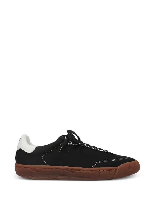 Maison MIHARA YASUHIRO Leren sneakers with contrasterend stiksel – Black (S16FW708)