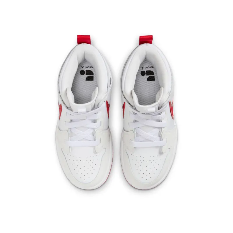Jordan 1 Mid RM EasyOn PS “White Black University Red” (FQ1282-106)