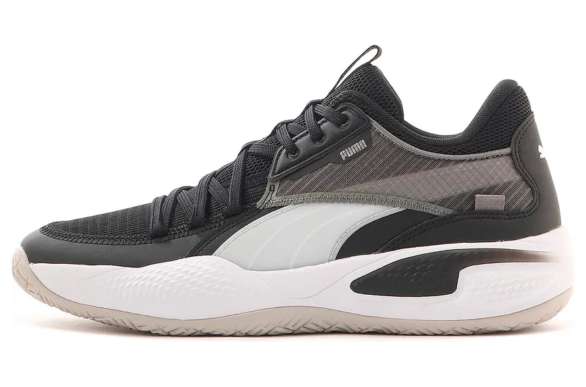Puma Court Rider basketbalschoenen Wit/Zwart (195064-02)