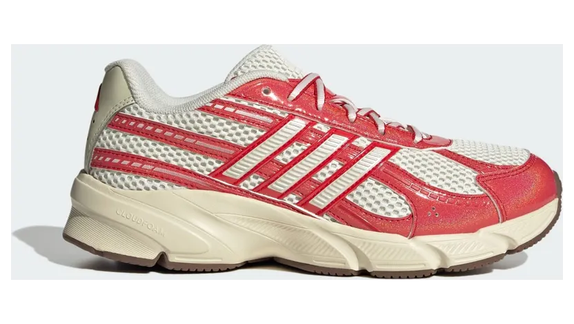 Adidas TECHNOCHAOS 2000 SNEAKERS Off White / Pearl Met. / Better Scarlet (HQ9280)