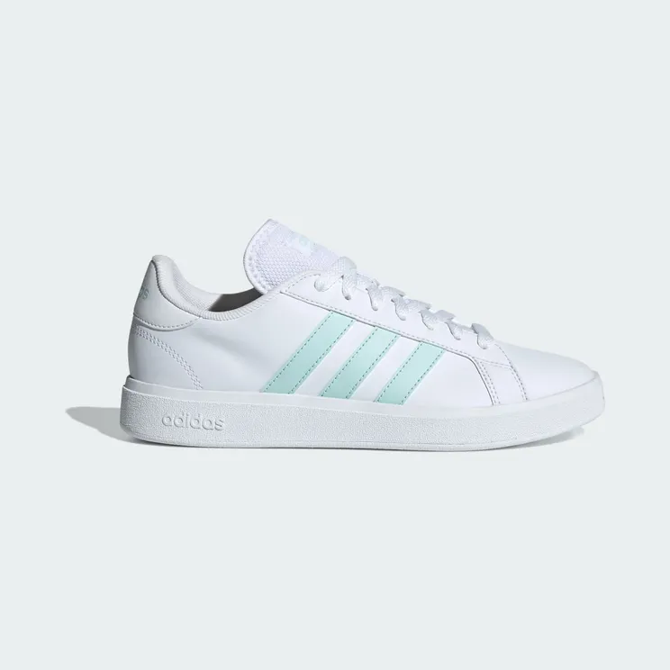 Adidas Grand Court TD “Cloud White / Semi Flash Aqua / Cloud White” (ID3028)