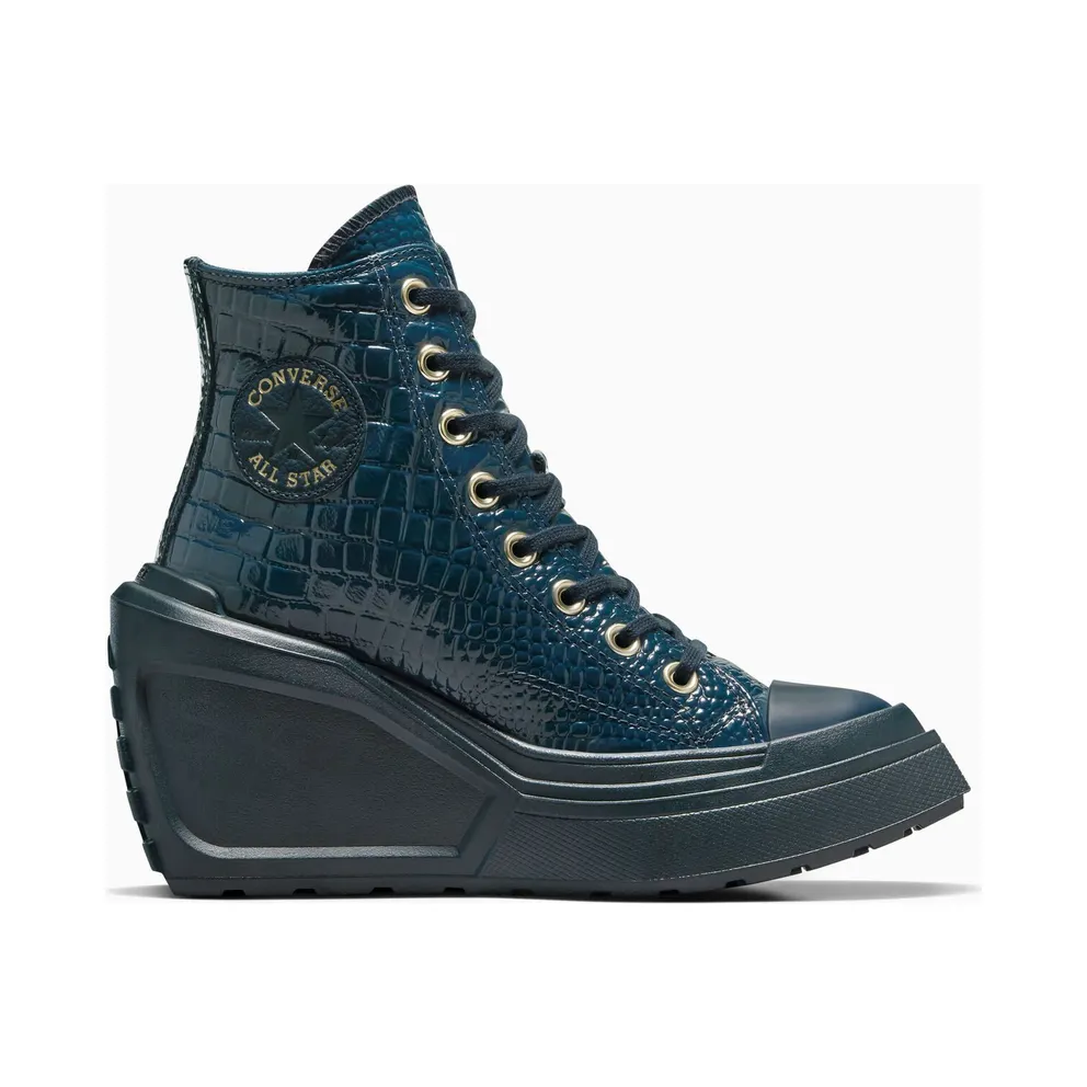 Converse Chuck 70 De Luxe Wedge Platform Leather Into The Void/Gold (A10037C)