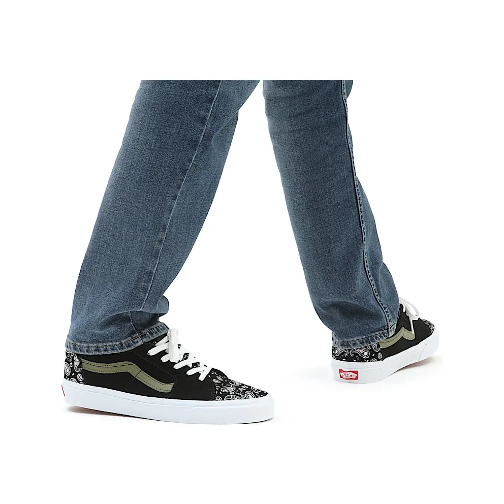 Vans Sk8-Low Paisley Suede Black Green (VN0A5KXDBLK)